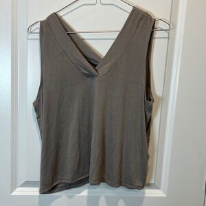 Banana Republic Gray V Neck Sleeveless Tank Top‎ Size S